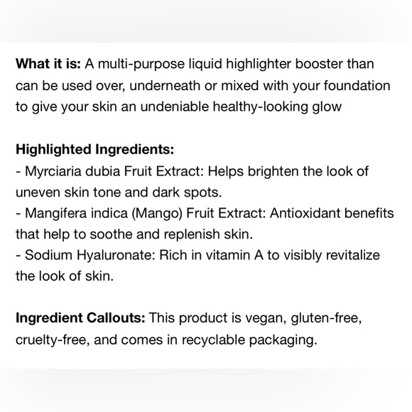 LYS Beauty Aim High Multi Use Liquid Highlighter Shade of Brave Only - Picture 5 of 7